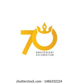 70 Years Anniversary Celebration Vector Template Design Illustration