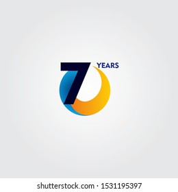 70 Years Anniversary Celebration Vector Template Design Illustration