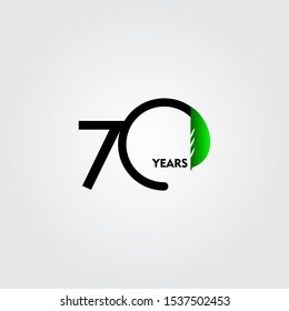 70 Years Anniversary Celebration Vector Template Design Illustration