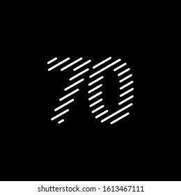 70 Years Anniversary Celebration Vector Template Design Illustration