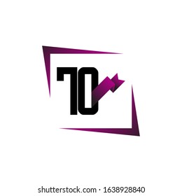 70 Years Anniversary Celebration Vector Template Design Illustration