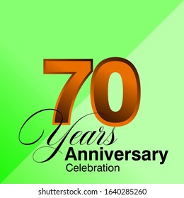 70 Years Anniversary Celebration Vector Template Design Illustration