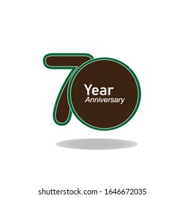 70 Years Anniversary Celebration Vector Template Design Illustration