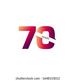70 Years Anniversary Celebration Vector Template Design Illustration