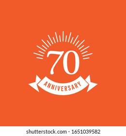 70 Years Anniversary Celebration Vector Template Design Illustration