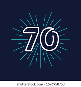 70 Years Anniversary Celebration Vector Template Design Illustration