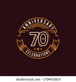 70 Years Anniversary Celebration Vector Template Design Illustration