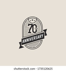 70 Years Anniversary Celebration Vector Template Design Illustration