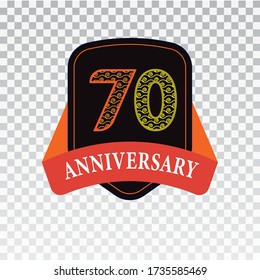 70 Years Anniversary Celebration Vector Template Design Illustration