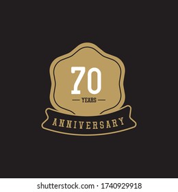 70 Years Anniversary Celebration Vector Template Design Illustration