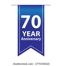 70 Years Anniversary Celebration Vector Template Design Illustration