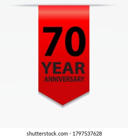 70-jährige Jubiläumsfeier Vektor Template Design Illustration