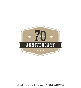 70 Years Anniversary Celebration Vector Template Design Illustration