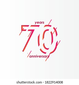 70 Years Anniversary Celebration Vector Template Design Illustration