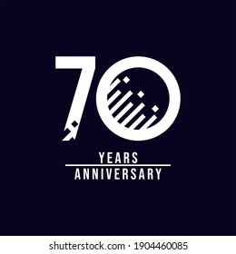 Ilustración de diseño de plantillas vectoriales de celebración de 70 años