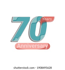 70-jährige Jubiläumsfeier Vektor Template Design Illustration