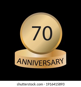 70 years anniversary celebration vector template design illustration