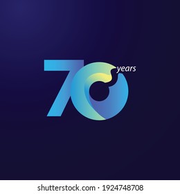 70 Years Anniversary Celebration Vector Template Design Illustration