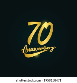 70 Years Anniversary Celebration Vector Template Design Illustration
