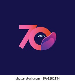 70 Years Anniversary Celebration Vector Template Design Illustration