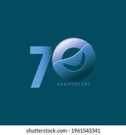 70 Years Anniversary Celebration Vector Template Design Illustration