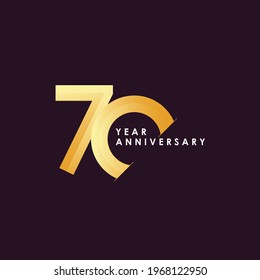 Ilustración de diseño de plantillas vectoriales de celebración de 70 años