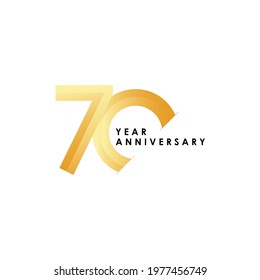 70 Years Anniversary Celebration Vector Template Design Illustration
