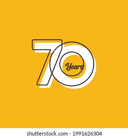 70 Years Anniversary Celebration Vector Template Design Illustration