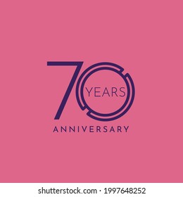 70 Years Anniversary Celebration Vector Template Design Illustration