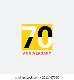 70 Years Anniversary Celebration Vector Template Design Illustration