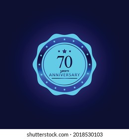 70 Years Anniversary Celebration Vector Template Design Illustration