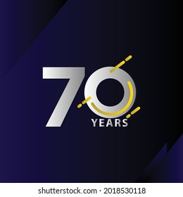 70 Years Anniversary Celebration Vector Template Design Illustration