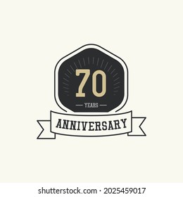 70 Years Anniversary Celebration Vector Template Design Illustration