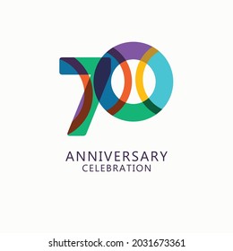 70 Years Anniversary Celebration Vector Template Design Illustration