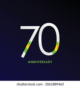 70 Years Anniversary Celebration Vector Template Design Illustration