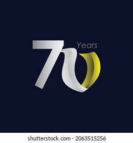 70 Years Anniversary Celebration Vector Template Design Illustration