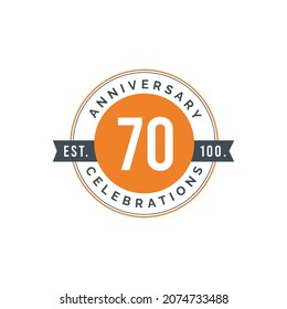 70-jährige Jubiläumsfeier Vektor Template Design Illustration