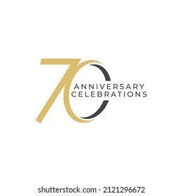 70 Years Anniversary Celebration Vector Template Design Illustration