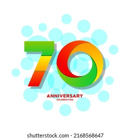 70 Years Anniversary Celebration Vector Template Design Illustration