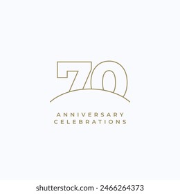 70 Years Anniversary Celebration Vector Template Design Illustration