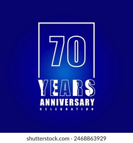 70 years anniversary celebration vector template design illustration