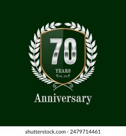 70 years anniversary celebration vector template design illustration