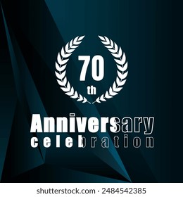 70 years anniversary celebration vector template design illustration
