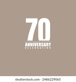 70 years anniversary celebration vector template design illustration 