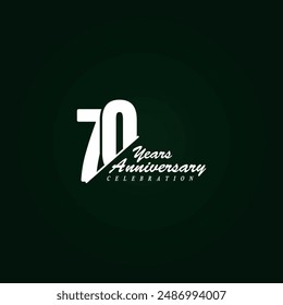 70 years anniversary celebration vector template design illustration