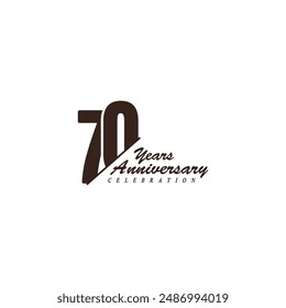 70 years anniversary celebration vector template design illustration