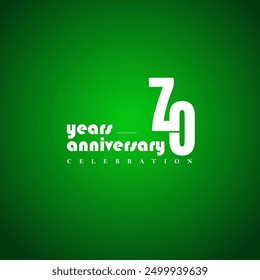 70 Years anniversary celebration , vector template design illustration