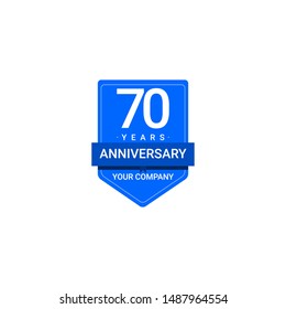 70 Years Anniversary Celebration Your Company Vector Template Design Illustration