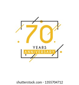 70 Years anniversary deaign template vector illustration