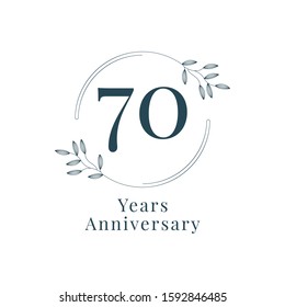 70 Years anniversary design illustration
